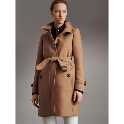 burberry technical wool cashmere funnel neck coat review|Cool blue + camel // Burberry Daylesmoore wool trench coat.